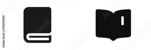 Icons depicting a closed book and an open book, representing reading and knowledge at any time