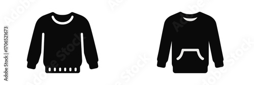 Stylish black sweatshirts displayed on a white background for casual and comfortable wear options