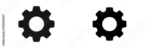 Settings icons representing configuration options or preferences in technology applications across devices