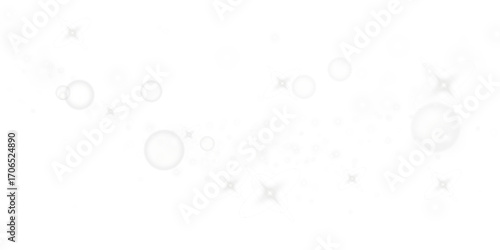 White sparkle bokeh light effect with glowing star particles isolated transparent PNG.