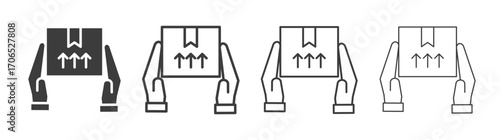 Safe delivery icon style illustration. EPS 10 file