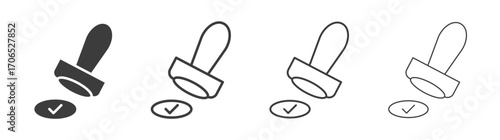 Rubber stamp icon style illustration. EPS 10 file