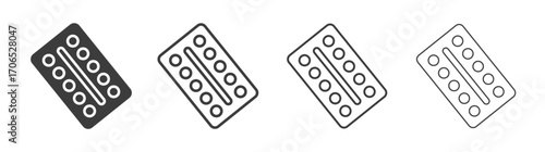 Oral contraception icon style illustration. EPS 10 file