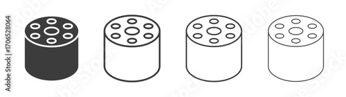 Oil filter icon style illustration. EPS 10 file