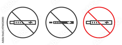No vaping icon style illustration. EPS 10 file