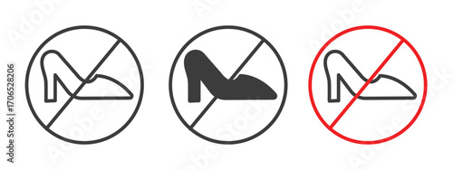 No high heels sign style illustration. EPS 10 file