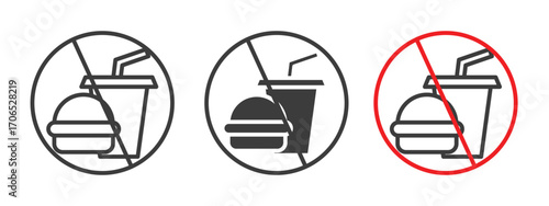 No food allowed sign style illustration. EPS 10 file