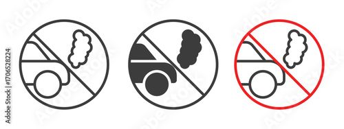No exhaust gases sign style illustration. EPS 10 file