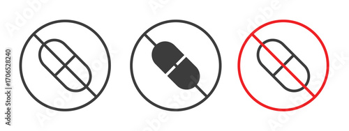 No drugs sign style illustration. EPS 10 file