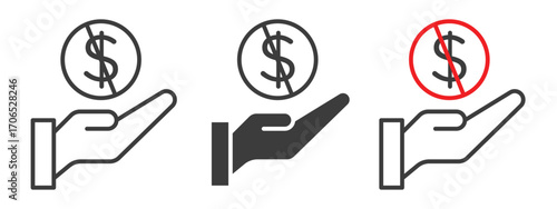 No dollar sign style illustration. EPS 10 file