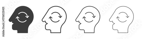 Memory recall icon style illustration. EPS 10 file