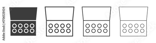 Makeup palette icon style illustration. EPS 10 file