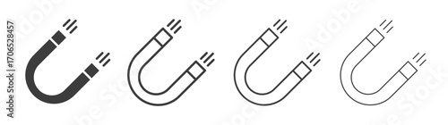 Magnet icon style illustration. EPS 10 file