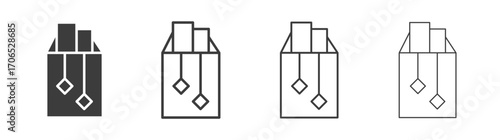 Eid mubarak envelope icon style illustration. EPS 10 file