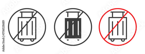 Forbidden luggage sign style illustration. EPS 10 file