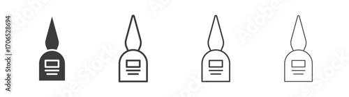 Eyeliner bottle icon style illustration. EPS 10 file