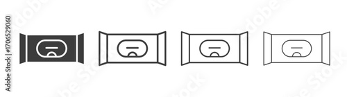 Wipes pack icon style illustration. EPS 10 file