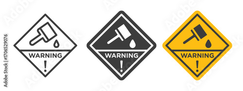 Wet paint sign style illustration. EPS 10 file