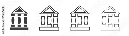 University icon style illustration. EPS 10 file