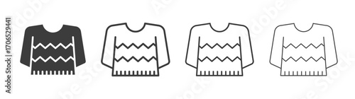 Sweater icon style illustration. EPS 10 file