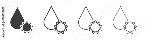 Sunflower oil icon style illustration. EPS 10 file