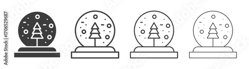 Snow globe icon style illustration. EPS 10 file
