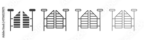 Saloon door icon style illustration. EPS 10 file