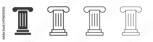 Pillar icon style illustration. EPS 10 file