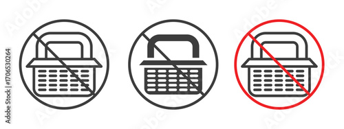 Picnics are prohibited sign style illustration. EPS 10 file