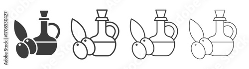 Olive oil icon style illustration. EPS 10 file