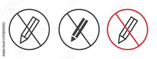 No writing sign style illustration. EPS 10 file