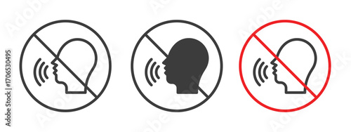 No talking sign style illustration. EPS 10 file
