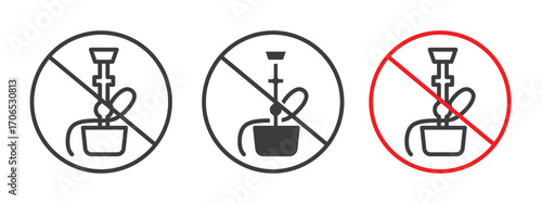 No hookah sign style illustration. EPS 10 file