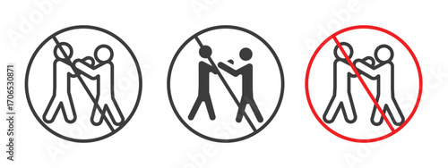 No fight sign style illustration. EPS 10 file