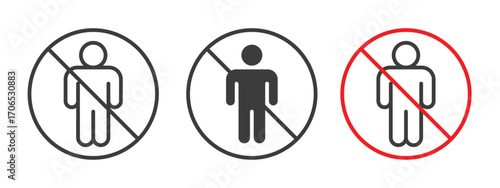 No entry sign style illustration. EPS 10 file