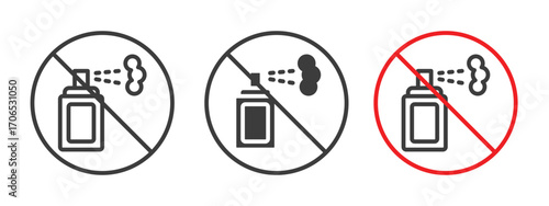 No aerosol spray sign style illustration. EPS 10 file