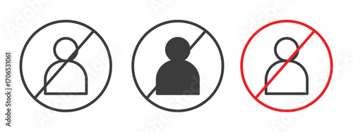 No account sign style illustration. EPS 10 file