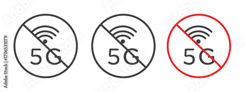 NoG signal sign style illustration. EPS 10 file