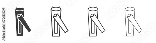 Nail clipper icon style illustration. EPS 10 file