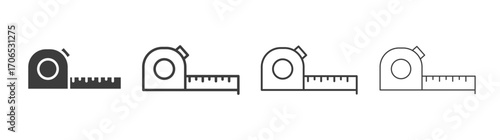 Measuring tape icon style illustration. EPS 10 file