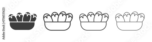 Islamic food date icon style illustration. EPS 10 file