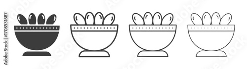 Iftar meal ramadan icon style illustration. EPS 10 file