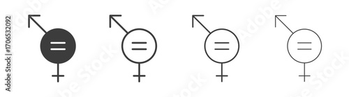 Gender equality icon style illustration. EPS 10 file
