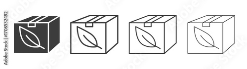 Eco packaging icon style illustration. EPS 10 file