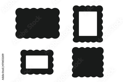 Decorative frame collection showcasing various shapes ideal for creative projects and photography displays