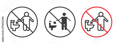 Do not litter in toilet sign style illustration. EPS 10 file