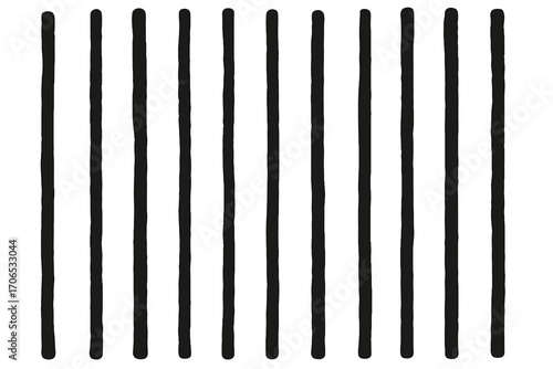 Vertical black lines creating a striking pattern on a white background showcasing simple geometric design