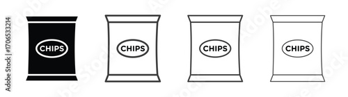 Chips icon style illustration. EPS 10 file