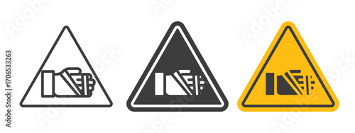 Chemical burns hazard sign style illustration. EPS 10 file