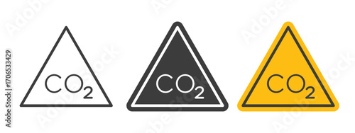 CO2 warning sign style illustration. EPS 10 file